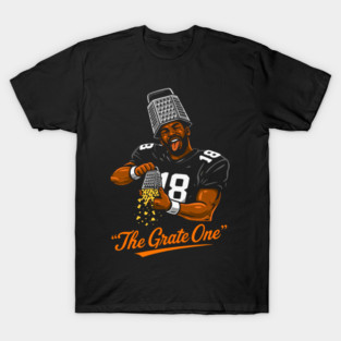The Grate One Football Player Cheese Grater Hat T-Shirt