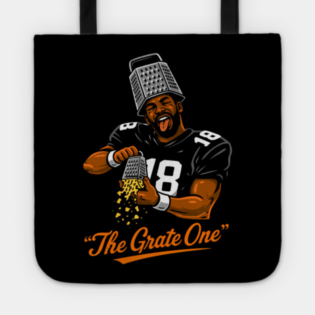 The Grate One Football Player Cheese Grater Hat Tote by ArtistTee ⭐⭐⭐⭐⭐