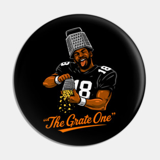 The Grate One Football Player Cheese Grater Hat Pin