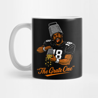 The Grate One Football Player Cheese Grater Hat Mug
