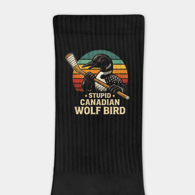 Stupid Canadian Wolf Bird Hockey Lover by ArtistTee ⭐⭐⭐⭐⭐