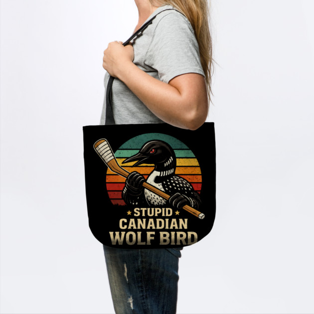 Stupid Canadian Wolf Bird Hockey Lover by ArtistTee ⭐⭐⭐⭐⭐