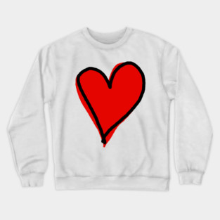 Red Heart Minimalist Love Crewneck Sweatshirt