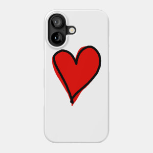 Red Heart Minimalist Love Phone Case