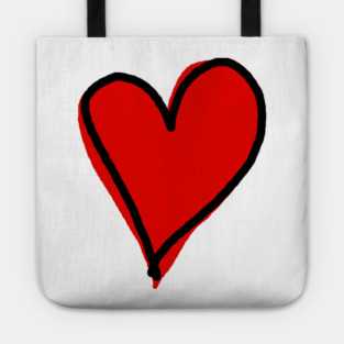 Red Heart Minimalist Love Tote