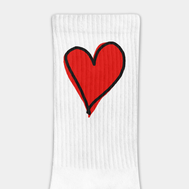 Red Heart Minimalist Love by Creatifly Graphic Tees