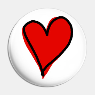 Red Heart Minimalist Love Pin