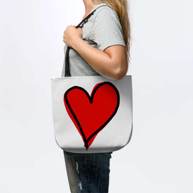 Red Heart Minimalist Love by Creatifly Graphic Tees