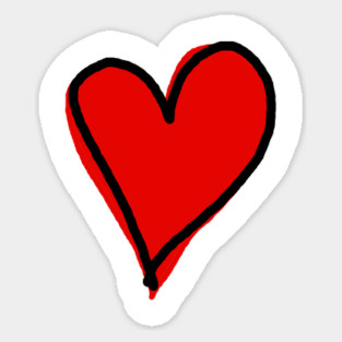 Red Heart Minimalist Love Magnet