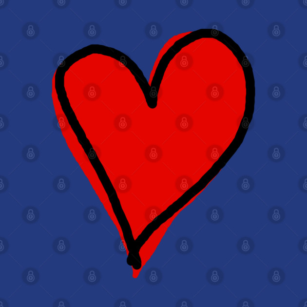 Red Heart Minimalist Love by Creatifly Graphic Tees