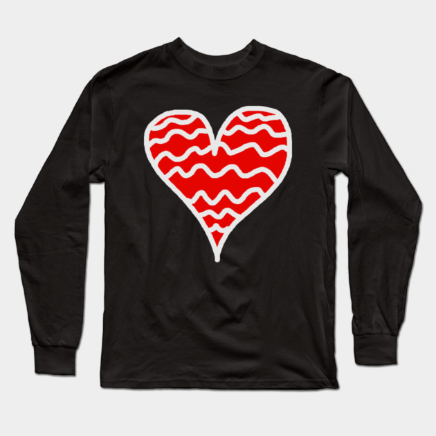 Heart Long Sleeve T-Shirt by Creatifly Graphic Tees