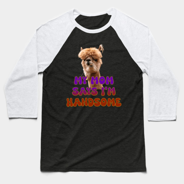 Handsome Lama Baseball T-Shirt by faithfamilyhomedesigns