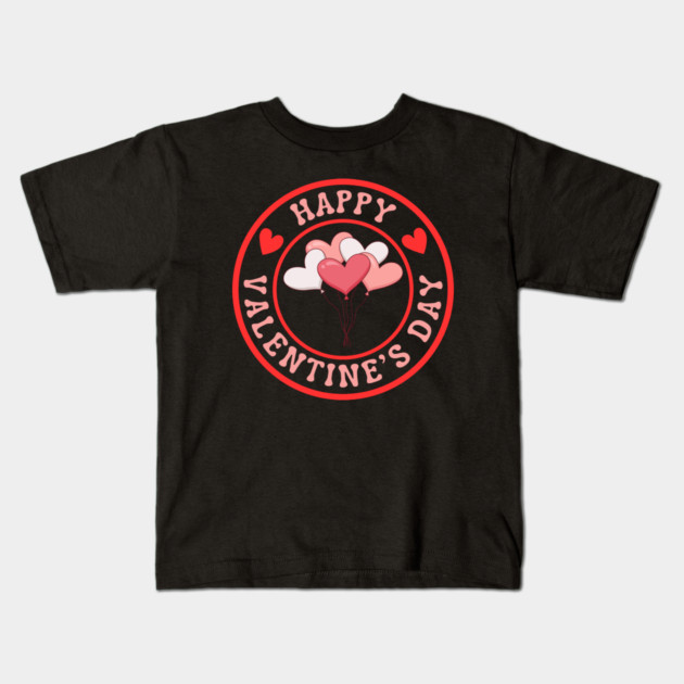 Happy Valentine's Day Kids T-Shirt by Creatifly Graphic Tees