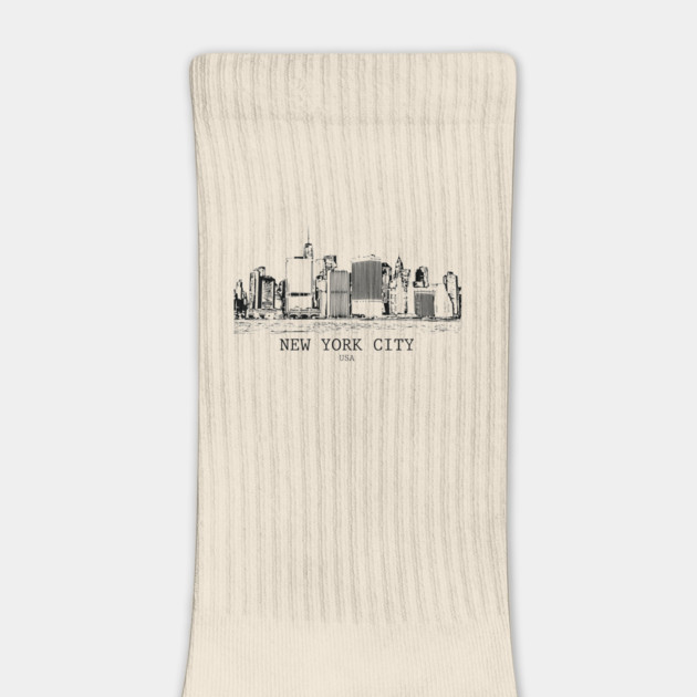 New York City - Vintage Ink Cityscape by Lakeric