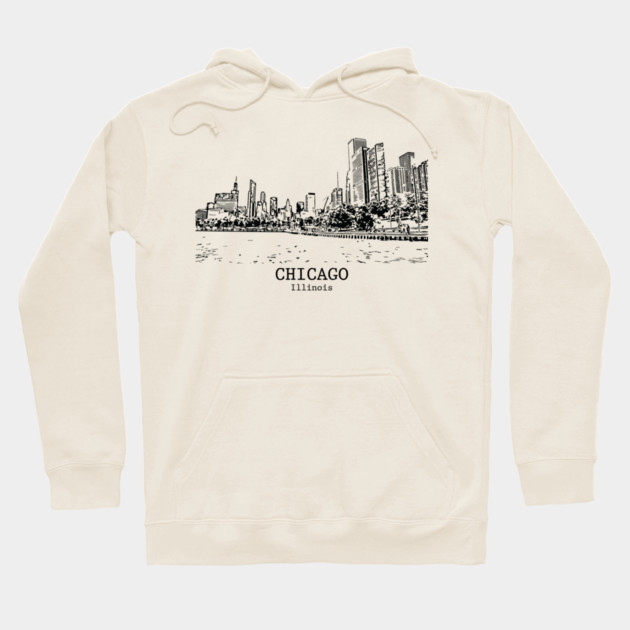 Chicago - Illinois Hoodie by Lakeric