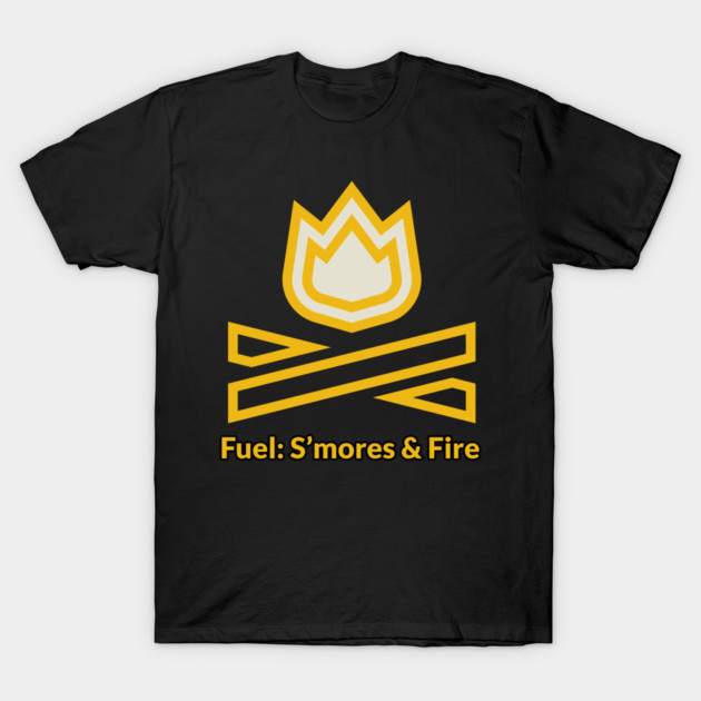 Fuel: S’mores & Fire Camping T-Shirt by Lamount Tees