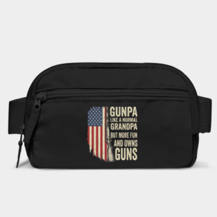 Gunpa Like A Normal Grandpa But More Fun And Owns Guns Patriotic Father's Day Bag