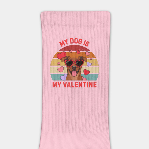 My Dog Is My Valentine by Creatifly Graphic Tees
