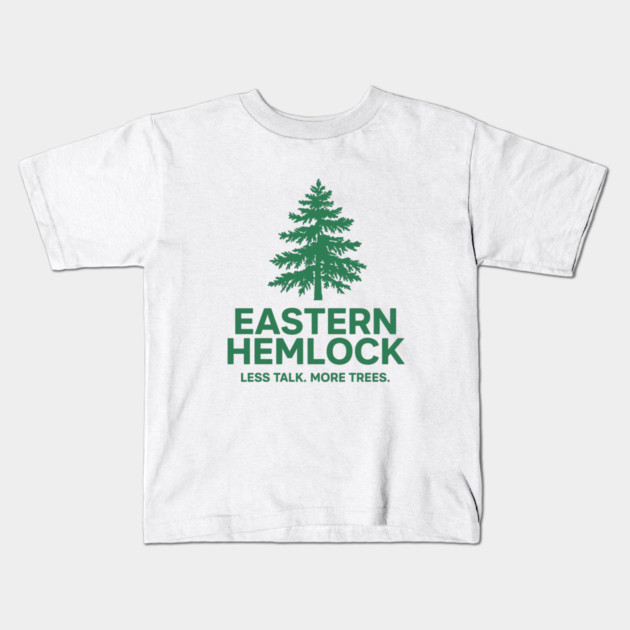 Eastern Hemlock – Native Forest Tree Illustration Kids T-Shirt by JessArty