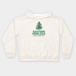 Eastern Hemlock – Native Forest Tree Illustration Kids Hoodie