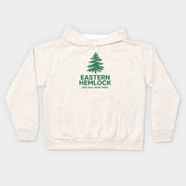 Eastern Hemlock – Native Forest Tree Illustration Kids Hoodie by JessArty