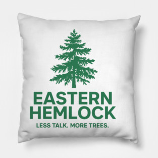 Eastern Hemlock – Native Forest Tree Illustration Pillow
