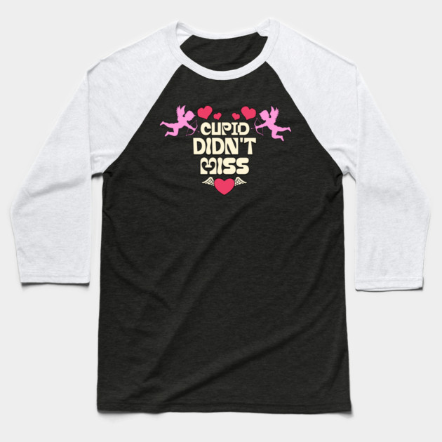 Cupid Themed Valentines Day Design Baseball T-Shirt by TurnEffect
