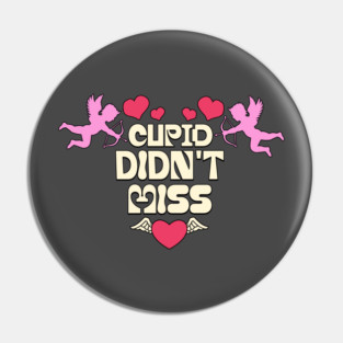 Cupid Themed Valentines Day Design Pin
