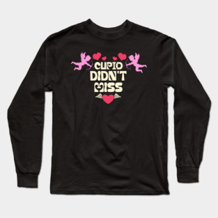 Cupid Themed Valentines Day Design Long Sleeve T-Shirt