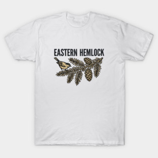 Eastern Hemlock – Wildlife Forest Botanical Art T-Shirt