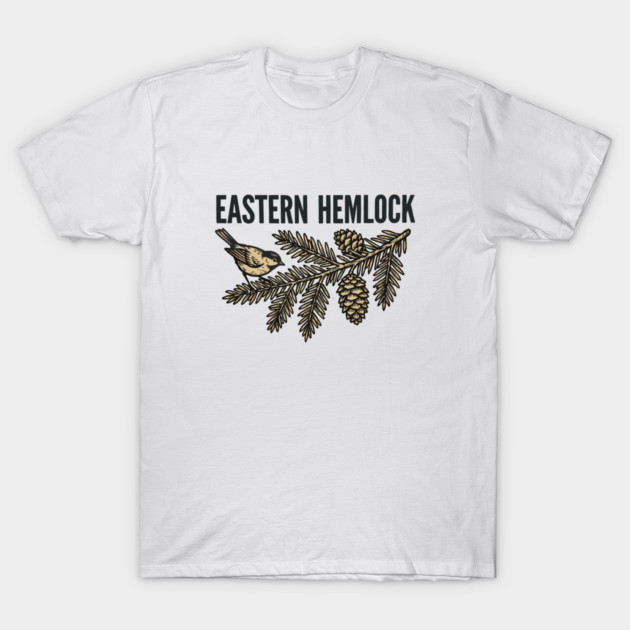 Eastern Hemlock – Wildlife Forest Botanical Art T-Shirt by JessArty
