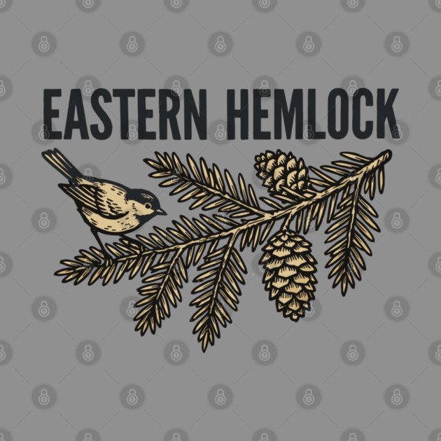 Eastern Hemlock – Wildlife Forest Botanical Art by JessArty