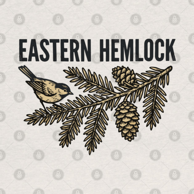 Eastern Hemlock – Wildlife Forest Botanical Art by JessArty