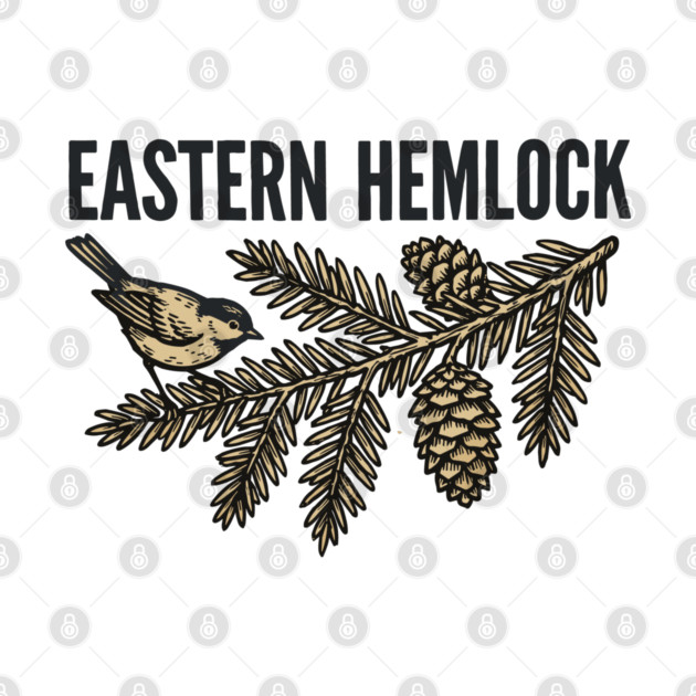 Eastern Hemlock – Wildlife Forest Botanical Art by JessArty