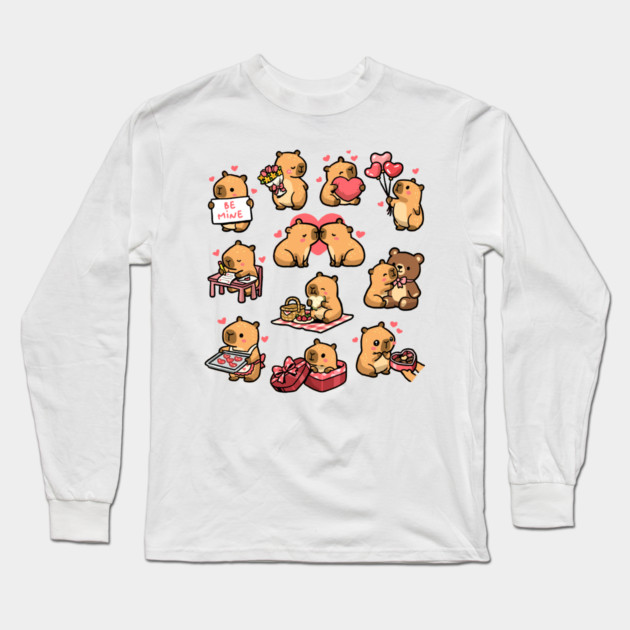Cappy Valentines Long Sleeve T-Shirt by GoshWow®
