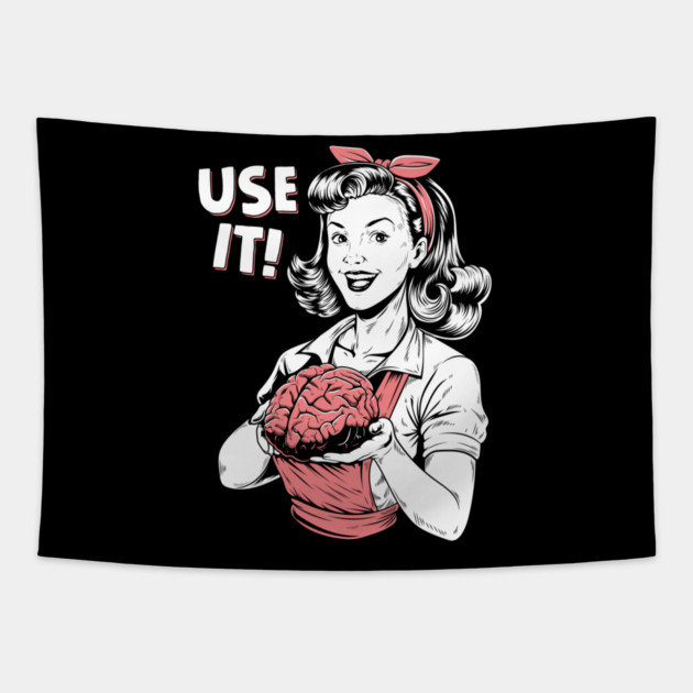Use Your Brain Tapestry by GoshWow®