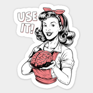 Use Your Brain Sticker