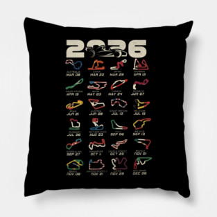 Schedule Formula Racing Cars 2026 Pillow