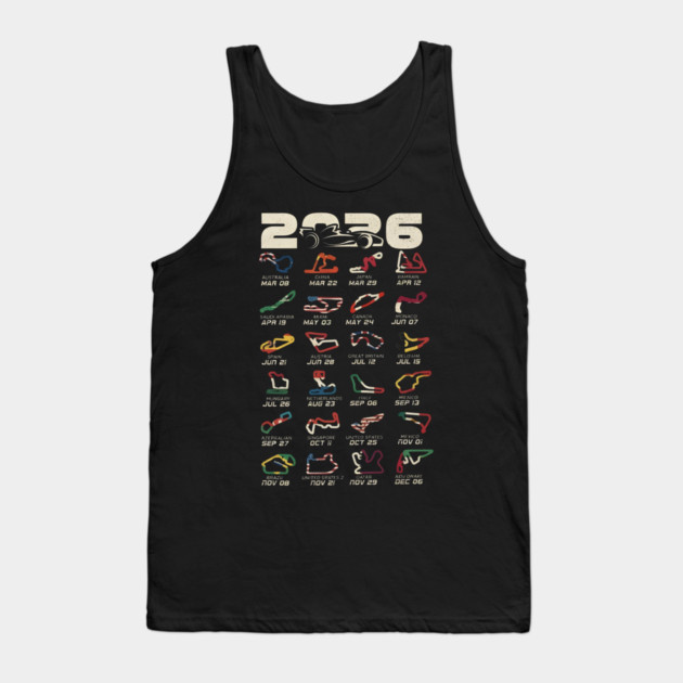 Schedule Formula Racing Cars 2026 Tank Top by dtr_art