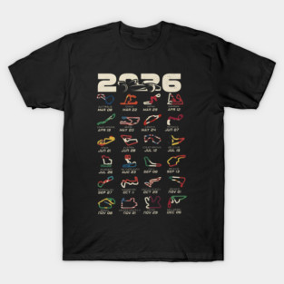 Schedule Formula Racing Cars 2026 T-Shirt