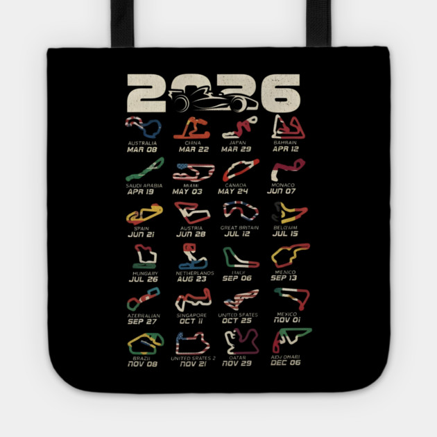 Schedule Formula Racing Cars 2026 Tote by dtr_art