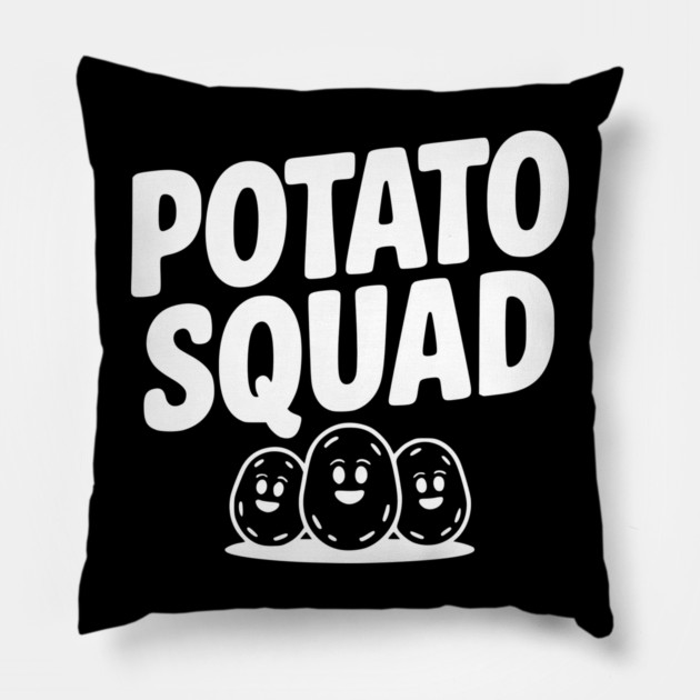 Potato Squad Pillow by Frank Ring