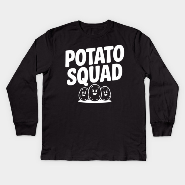 Potato Squad Kids Long Sleeve T-Shirt by Frank Ring