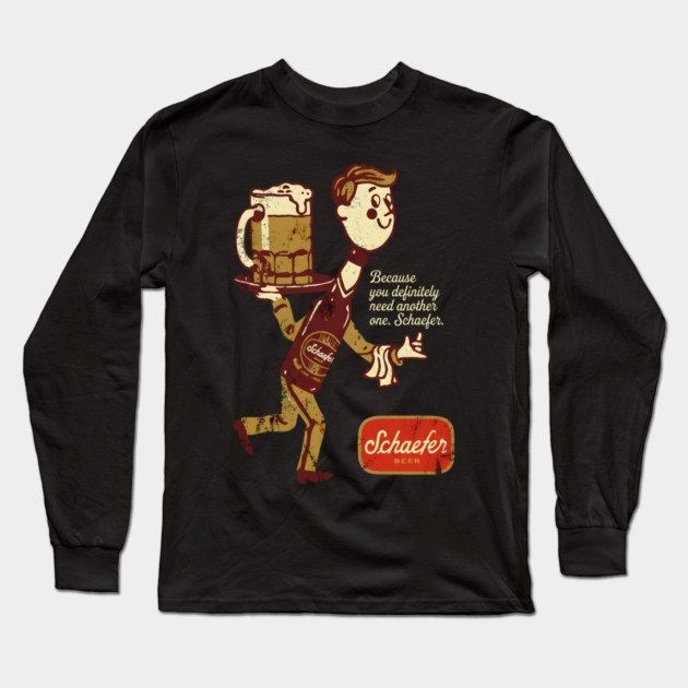 Schaefer Beer Long Sleeve T-Shirt by dtr_art