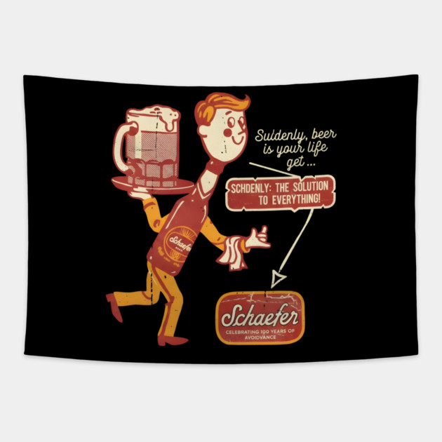 Schaefer Beer Tapestry by dtr_art