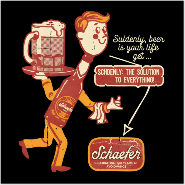 Schaefer Beer Wall Art by dtr_art