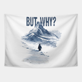 Vintage - Nihilist - Penguin - shirt - But Why - Meme Retro - Nihilist - Hiking - Shirt - for - Adventurer - nihilist penguin - Mountain - Motivational Tapestry