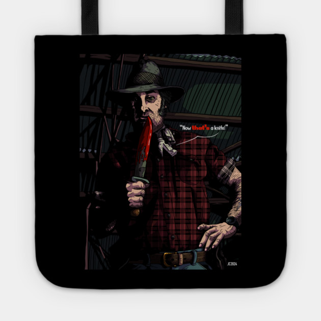 Wolf's Creek "Mickey Taylor" illustration (digital) Tote by StagArtStudios