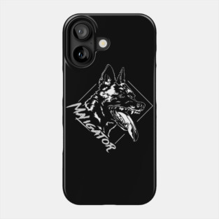 Funny Belgian Malinois Maligator dog portrait Phone Case