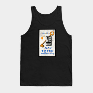MB Another Key to Fun and Learning Vintage Boardgame Distressed Look Tank Top